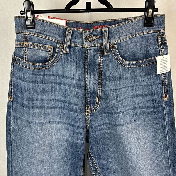 NEW Cruel Denim Skylar Jeans Sky-High Rise Crop Sz 33/15 Distressed Stonewash 26 - Picture 5 of 6